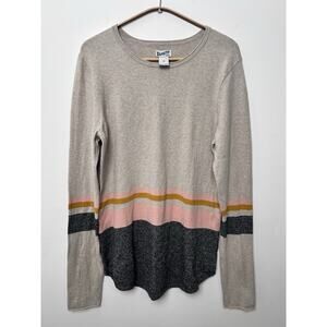 Duluth Trading Co Crew Neck Sweater Womens Medium Striped Long Sleeve